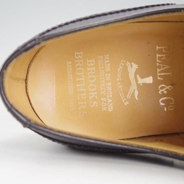 極上★(英)アルフレッド・サージェント製 UK6.5/US7D【★ブルックスブラザーズ別注/Peal&co】フルブローグ/黒/メンズ/Alfred Sargent★e327