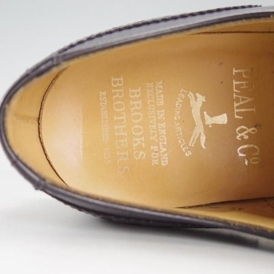 極上★(英)アルフレッド・サージェント製 UK6.5/US7D【★ブルックスブラザーズ別注/Peal&co】フルブローグ/黒/メンズ/Alfred Sargent★e327