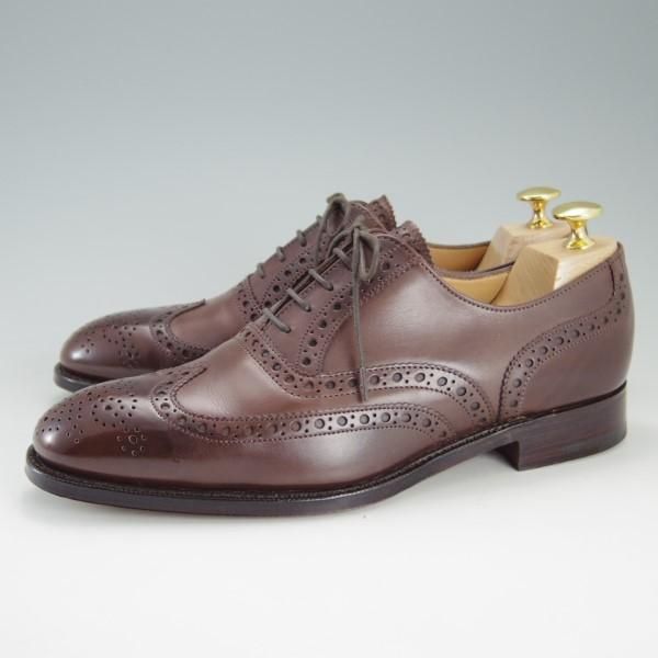 美品★(英)アルフレッド・サージェント製 UK6.5/US7D【★ブルックスブラザーズ別注/Peal&co】フルブローグ/茶/メンズ/Alfred Sargent★e328