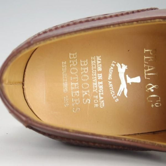 美品★(英)アルフレッド・サージェント製 UK6.5/US7D【★ブルックスブラザーズ別注/Peal&co】フルブローグ/茶/メンズ/Alfred Sargent★e328