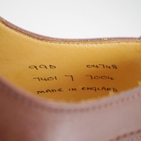 美品★(英)アルフレッド・サージェント製 UK6.5/US7D【★ブルックスブラザーズ別注/Peal&co】フルブローグ/茶/メンズ/Alfred Sargent★e328