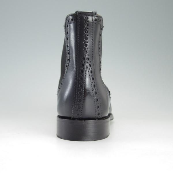 極上★(英)チーニー(レディース) SIZE 3.5【定価￥70,400-★CHARLOTTE/シャーロット】サイドゴアブーツ/フルブローグ/黒/CHEANEY★e331