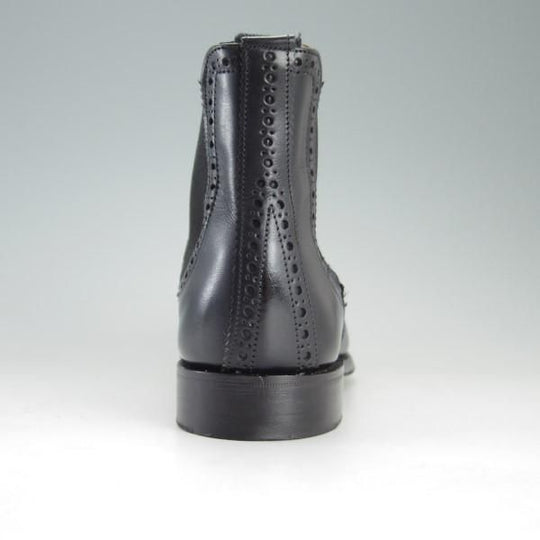 極上★(英)チーニー(レディース) SIZE 3.5【定価￥70,400-★CHARLOTTE/シャーロット】サイドゴアブーツ/フルブローグ/黒/CHEANEY★e331