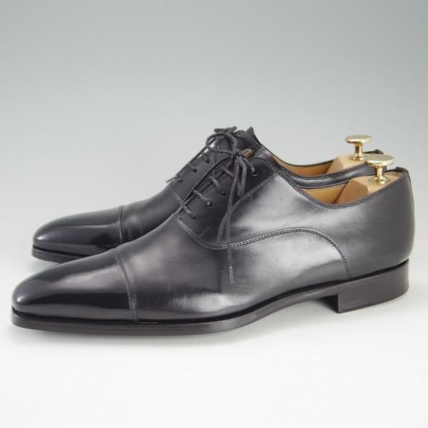 極美品★(スペイン製)マグナーニ SIZE 41【★ボロネーゼ製法/ストレートチップ】12549/カーフ/黒/メンズ/MAGNANNI★e332