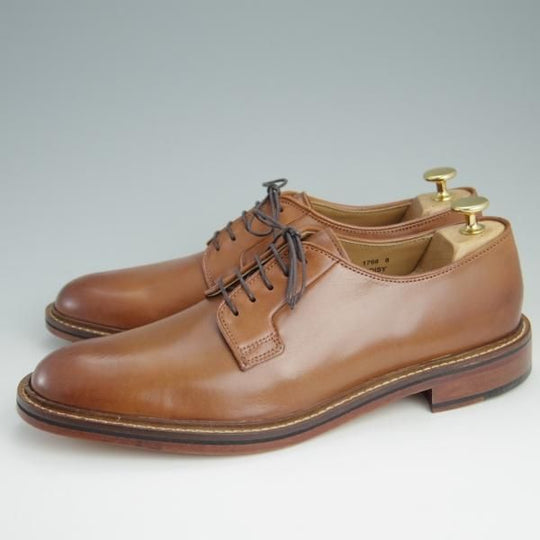 未使用★(英)Jones Bootmaker/ジョーンズ SIZE 8【グッドイヤーウェルテッド製法★プレーントゥ/NOISY】カーフ/茶★e336