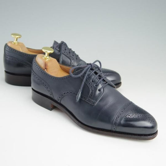 極上★(スペイン製)カルミナ(レディース) SIZE 5【モデル定価￥58,320-★セミブローグ/1547】MADISON/20ラスト/カーフ/紺/CARMINA★e337