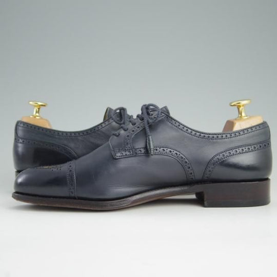 極上★(スペイン製)カルミナ(レディース) SIZE 5【モデル定価￥58,320-★セミブローグ/1547】MADISON/20ラスト/カーフ/紺/CARMINA★e337