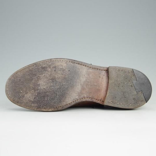 極上★チャーチ 85F/UK8.5【貴重★ギリーシューズ/104ラスト】4都市ロゴ/ネバダカーフ/茶/メンズ/Church's★e340