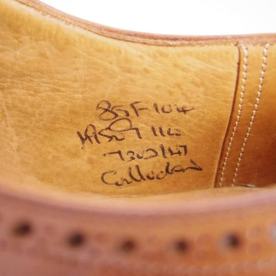 極上★チャーチ 85F/UK8.5【貴重★ギリーシューズ/104ラスト】4都市ロゴ/ネバダカーフ/茶/メンズ/Church's★e340