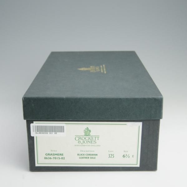 極上★クロケット&ジョーンズ 6.5E【貴重★コードバン仕様/GRASMERE】325ラスト/プレーントゥ/黒/メンズ/Crockett&Jones★e342