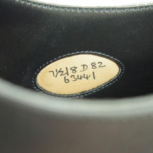 極美品★エドワードグリーン 7.5D【定価￥174,900-★バークレー/82ラスト/BERKELEY】パンチドキャップトゥ/カーフ/黒/EDWARD GREEN★e343