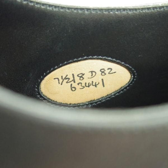 極美品★エドワードグリーン 7.5D【定価￥174,900-★バークレー/82ラスト/BERKELEY】パンチドキャップトゥ/カーフ/黒/EDWARD GREEN★e343