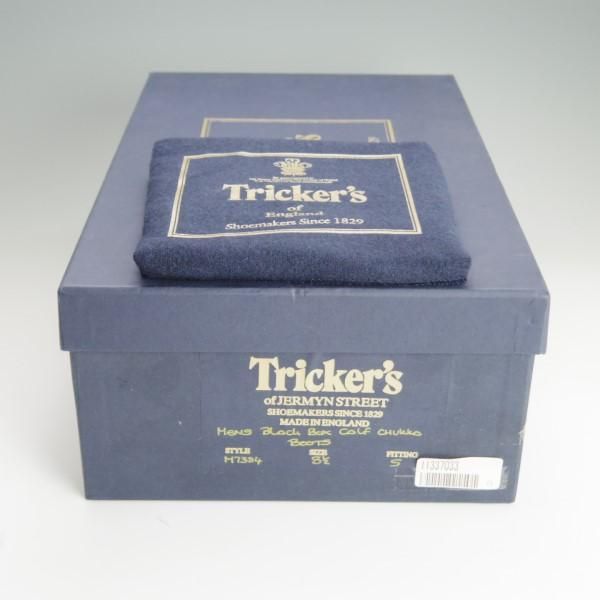 美品★トリッカーズ SIZE 8.5【★チャッカブーツ/M7384】ボックスカーフ/黒/メンズ/Tricker's★e346