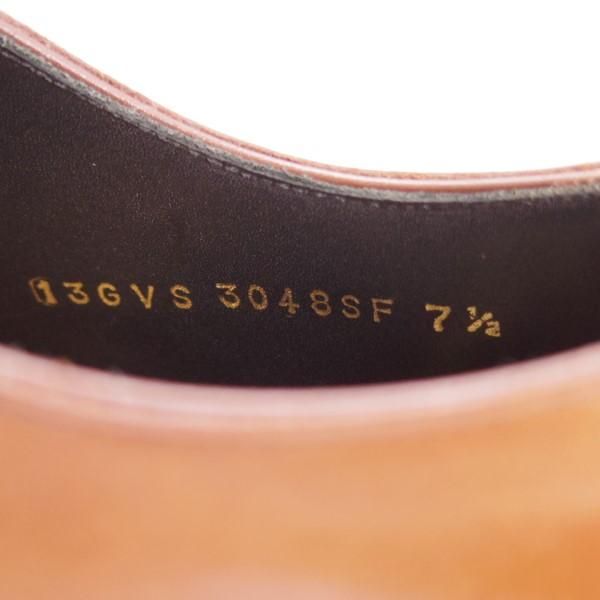 極美品★シェットランドフォックス SIZE 7.5【定価￥41,040-★ストレートチップ/3048SF】グラスゴー/カーフ/茶/メンズ/Shetlandfox★e347