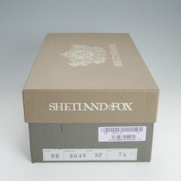 極美品★シェットランドフォックス SIZE 7.5【定価￥41,040-★ストレートチップ/3048SF】グラスゴー/カーフ/茶/メンズ/Shetlandfox★e347