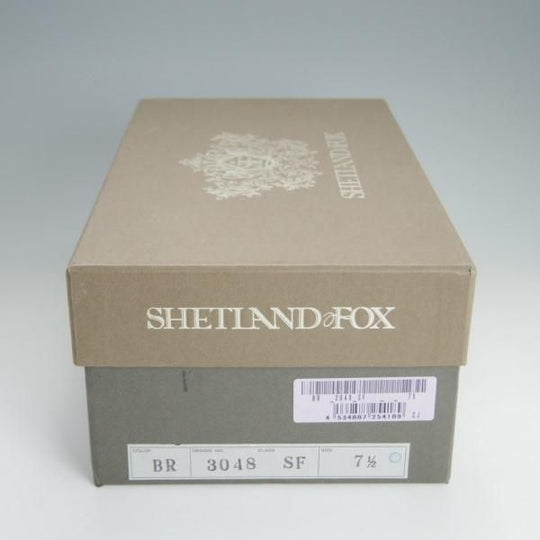 極美品★シェットランドフォックス SIZE 7.5【定価￥41,040-★ストレートチップ/3048SF】グラスゴー/カーフ/茶/メンズ/Shetlandfox★e347