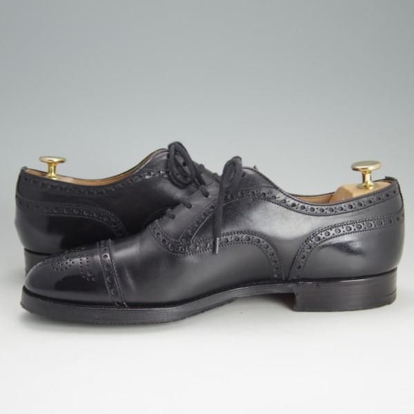 極上★チャーチ 70F/UK7【貴重★73ラスト/ディプロマット似寄り】Perth/4都市ロゴ/セミブローグ/カーフ/黒/メンズ/Church's★e349