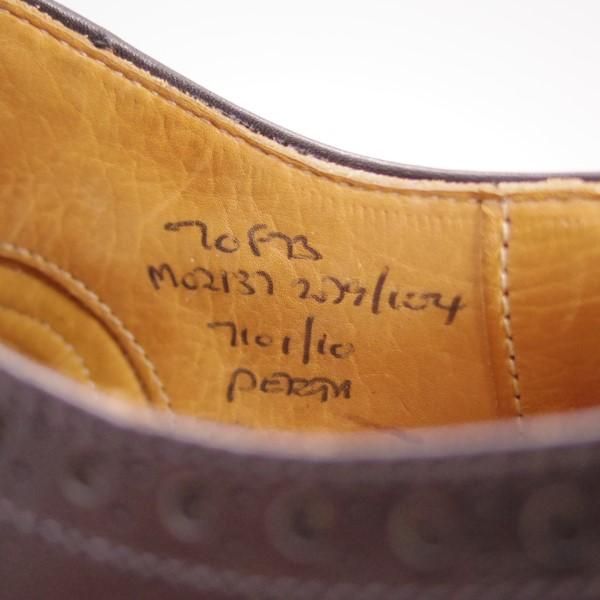 極上★チャーチ 70F/UK7【貴重★73ラスト/ディプロマット似寄り】Perth/4都市ロゴ/セミブローグ/カーフ/黒/メンズ/Church's★e349