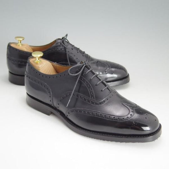 極上★チャーチ 70G/UK7【貴重★100ラスト/CHETWYND/チェットウインド】4都市ロゴ/フルブローグ/カーフ/黒/メンズ/Church's★e350