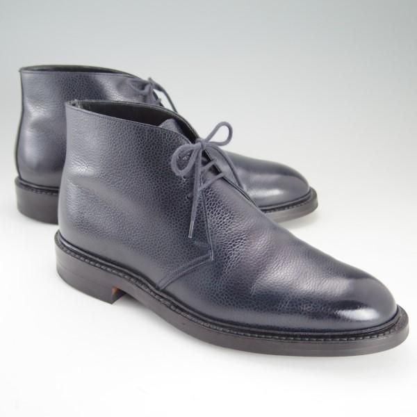 極美品★クロケット&ジョーンズ 8.5E【ダイナイトソール仕様★チャッカブーツ/CHEPSTOW】335ラスト/紺/メンズ/Crockett&Jones★e353