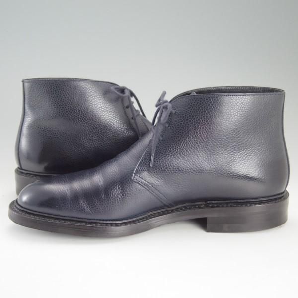 極美品★クロケット&ジョーンズ 8.5E【ダイナイトソール仕様★チャッカブーツ/CHEPSTOW】335ラスト/紺/メンズ/Crockett&Jones★e353