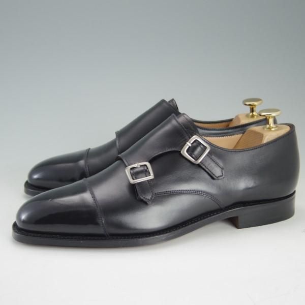 未使用★(英)グレンソン 7F【★ダブルモンク/36884-01】カーフ/黒/メンズ/GRENSON★e354