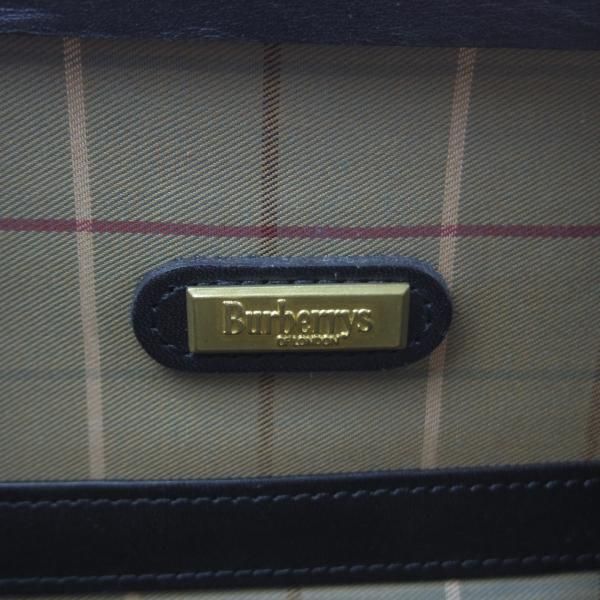 極上★バーバリー/Burberry【貴重★ダレスバッグ】メンズ/ビジネス/バッグ/レザー/黒/ブリーフケース★N5473