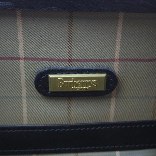 極上★バーバリー/Burberry【貴重★ダレスバッグ】メンズ/ビジネス/バッグ/レザー/黒/ブリーフケース★N5473