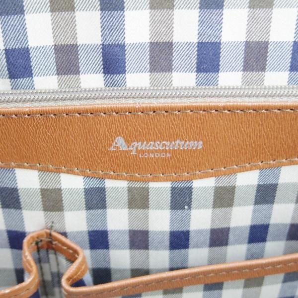 ★アクアスキュータム/Aquascutum【★ダレスバッグ】メンズ/ビジネス/バッグ/レザー/茶/ブリーフケース★N5475