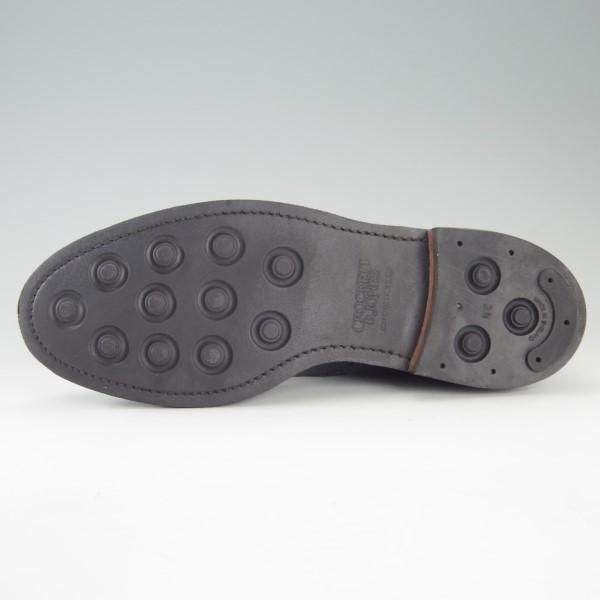 美品★クロケット&ジョーンズ 8.5E【ダイナイトソール仕様★サイドゴアブーツ/NEWBURY】335ラスト/紺/メンズ/Crockett&Jones★e364