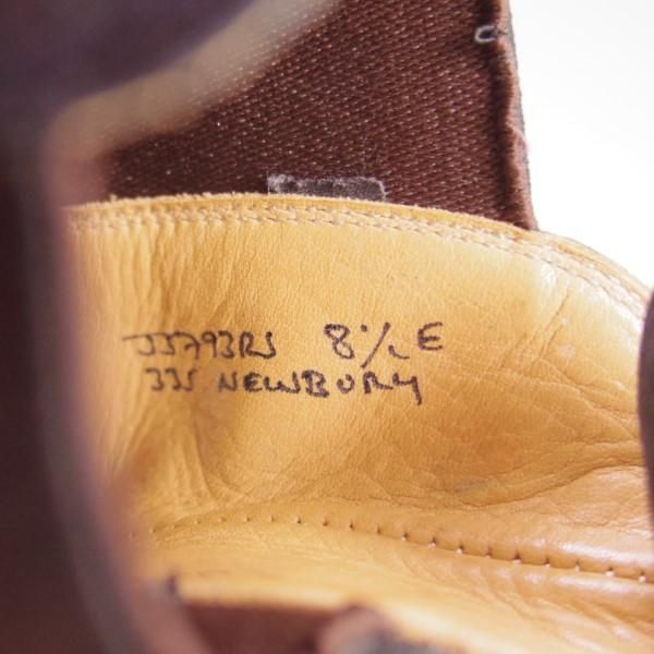 美品★クロケット&ジョーンズ 8.5E【ダイナイトソール仕様★サイドゴアブーツ/NEWBURY】335ラスト/紺/メンズ/Crockett&Jones★e364