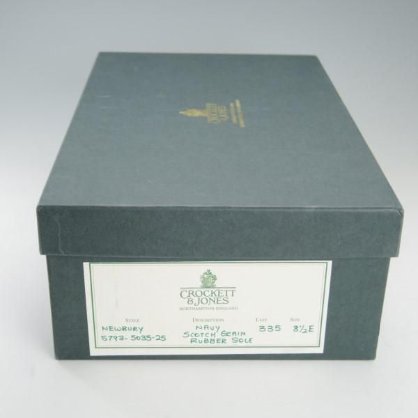 美品★クロケット&ジョーンズ 8.5E【ダイナイトソール仕様★サイドゴアブーツ/NEWBURY】335ラスト/紺/メンズ/Crockett&Jones★e364