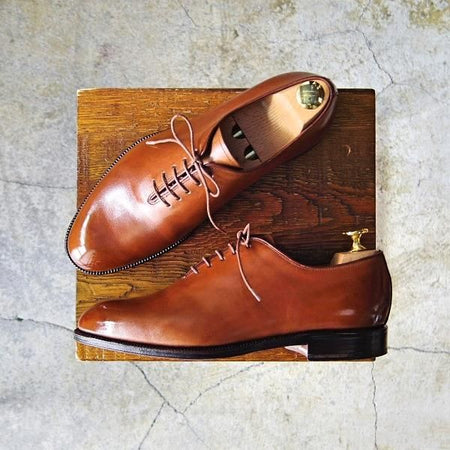 極上★(スペイン製)YANKO/ヤンコ SIZE 24【グッドイヤーウェルテッド製法★ホールカット】10401802/カーフ/茶/メンズ★e367