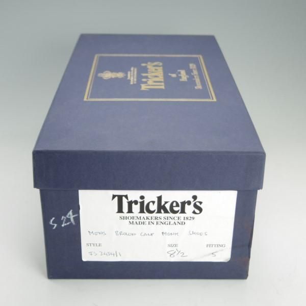 極上★トリッカーズ SIZE 8.5【★ユニオンワークス取扱い】モンクストラップ/JS3434/カーフ/茶/メンズ/Tricker's★e372
