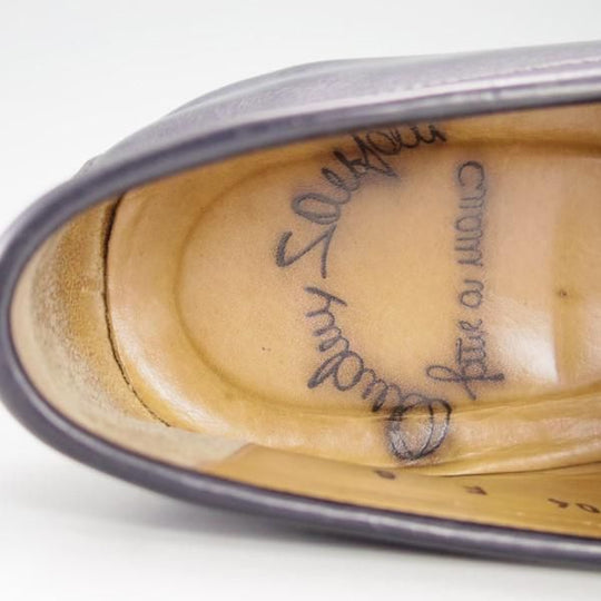 極上★(伊)サントーニ SIZE 6【★コインローファー】スリッポン/カーフ/紺/メンズ/Santoni★e375