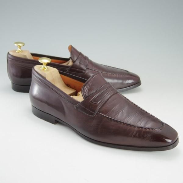 極上★(伊)サントーニ SIZE 6【貴重★BEAMS F別注/コインローファー】スリッポン/濃茶/メンズ/ビームス/Santoni★e376