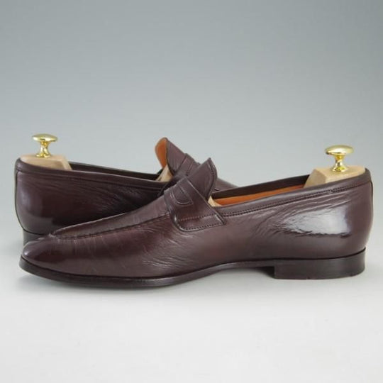 極上★(伊)サントーニ SIZE 6【貴重★BEAMS F別注/コインローファー】スリッポン/濃茶/メンズ/ビームス/Santoni★e376