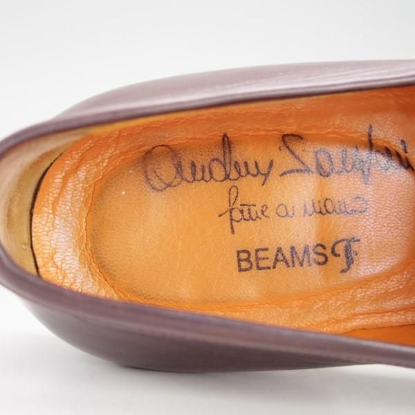 極上★(伊)サントーニ SIZE 6【貴重★BEAMS F別注/コインローファー】スリッポン/濃茶/メンズ/ビームス/Santoni★e376