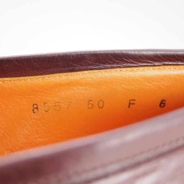 極上★(伊)サントーニ SIZE 6【貴重★BEAMS F別注/コインローファー】スリッポン/濃茶/メンズ/ビームス/Santoni★e376