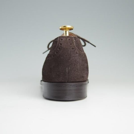 美品★(英)チーニー 7E【定価￥73,440-★セミブローグ/WINSTON/6184ラスト】フレックスソール仕様/スエード/濃茶/メンズ/CHEANEY★e380