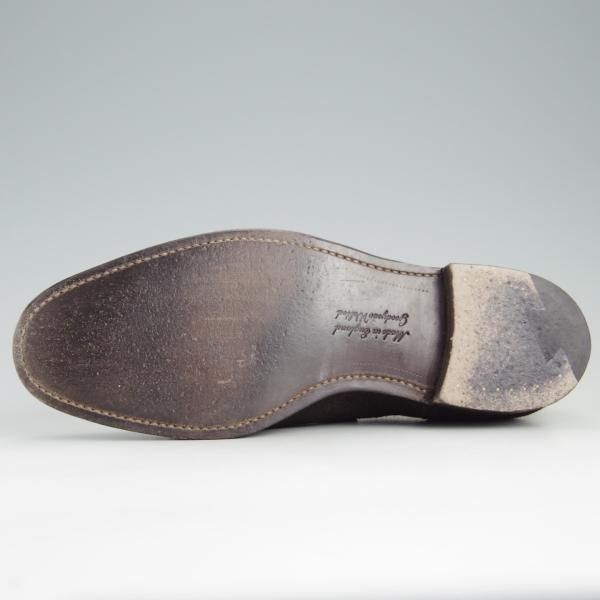 美品★(英)チーニー 7E【定価￥73,440-★セミブローグ/WINSTON/6184ラスト】フレックスソール仕様/スエード/濃茶/メンズ/CHEANEY★e380