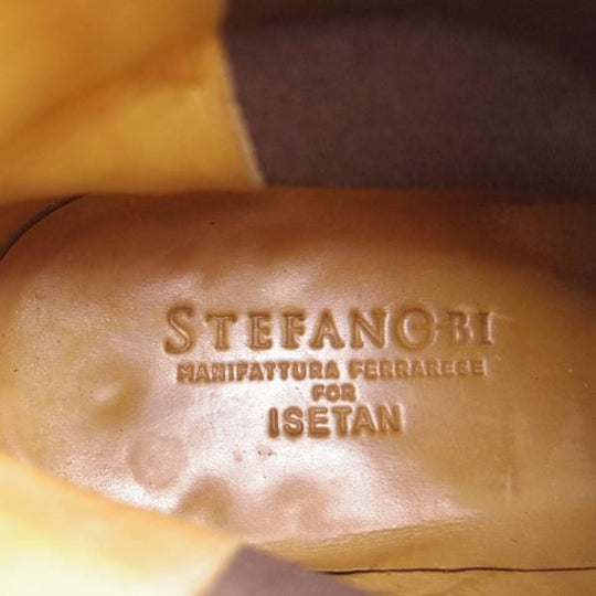 極上★(伊)ステファノビ SIZE 7【グッドイヤーウェルテッド製法★ISETAN別注】サイドゴアブーツ/カーフ/茶/伊勢丹/STEFANOBI★e382