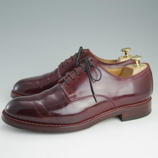 美品★MOTO/モト SIZE 1(26cm)【定価￥70,200-★コードバン仕様/#2100】プレーントゥ/バーガンディー/赤茶/メンズ★e383