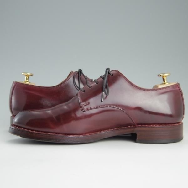 美品★MOTO/モト SIZE 1(26cm)【定価￥70,200-★コードバン仕様/#2100】プレーントゥ/バーガンディー/赤茶/メンズ★e383