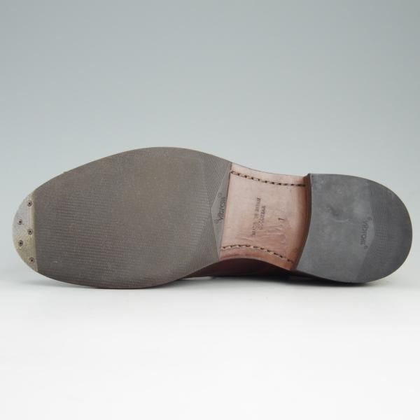 美品★MOTO/モト SIZE 1(26cm)【定価￥70,200-★コードバン仕様/#2100】プレーントゥ/バーガンディー/赤茶/メンズ★e383