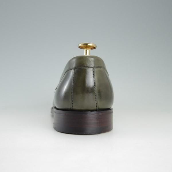 極美品★(英)チーニー 6F【定価￥73,440-★HUDSON/ハドソン/コインローファー】5203ラスト/カーフ/緑/メンズ/CHEANEY★e389