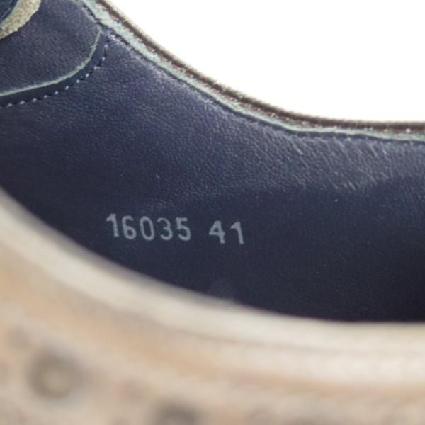 極上★(スペイン製)マグナーニ SIZE 41【ブラックラピド製法★クォーターブローグ】16035/カーフ/灰〜茶/メンズ/MAGNANNI★e393