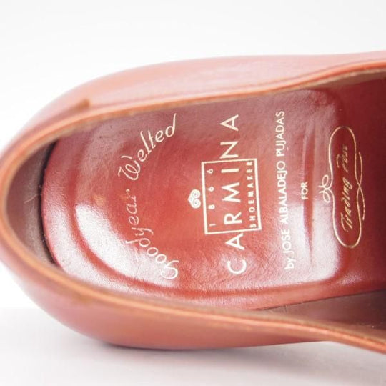 極上★(スペイン製)カルミナ SIZE 6【トレーディングポスト別注★Trading Post】14484/ホールカット/カーフ/赤茶/メンズ/CARMINA★e394