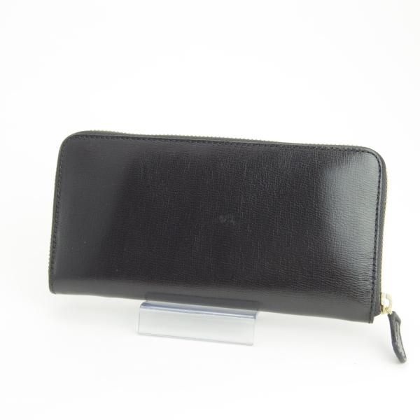 ほぼ未使用★フェリージ/Felisi【★ジップ長財布/125/型押し】ロングウォレット/レザー/本革/黒/メンズ&レディース兼★e398