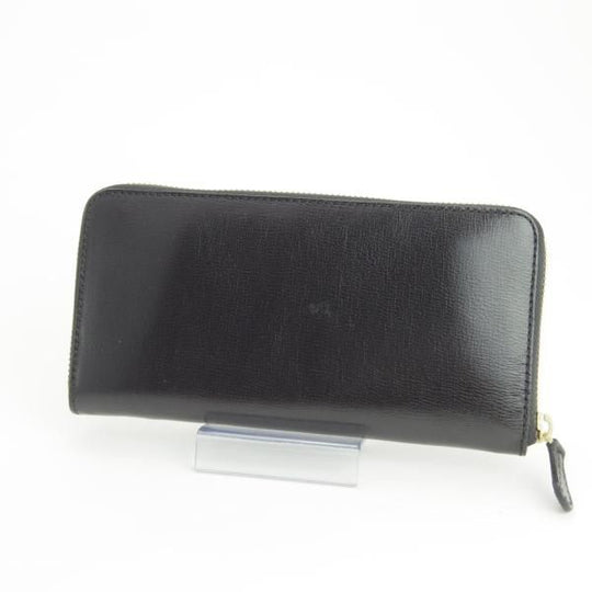 ほぼ未使用★フェリージ/Felisi【★ジップ長財布/125/型押し】ロングウォレット/レザー/本革/黒/メンズ&レディース兼★e398